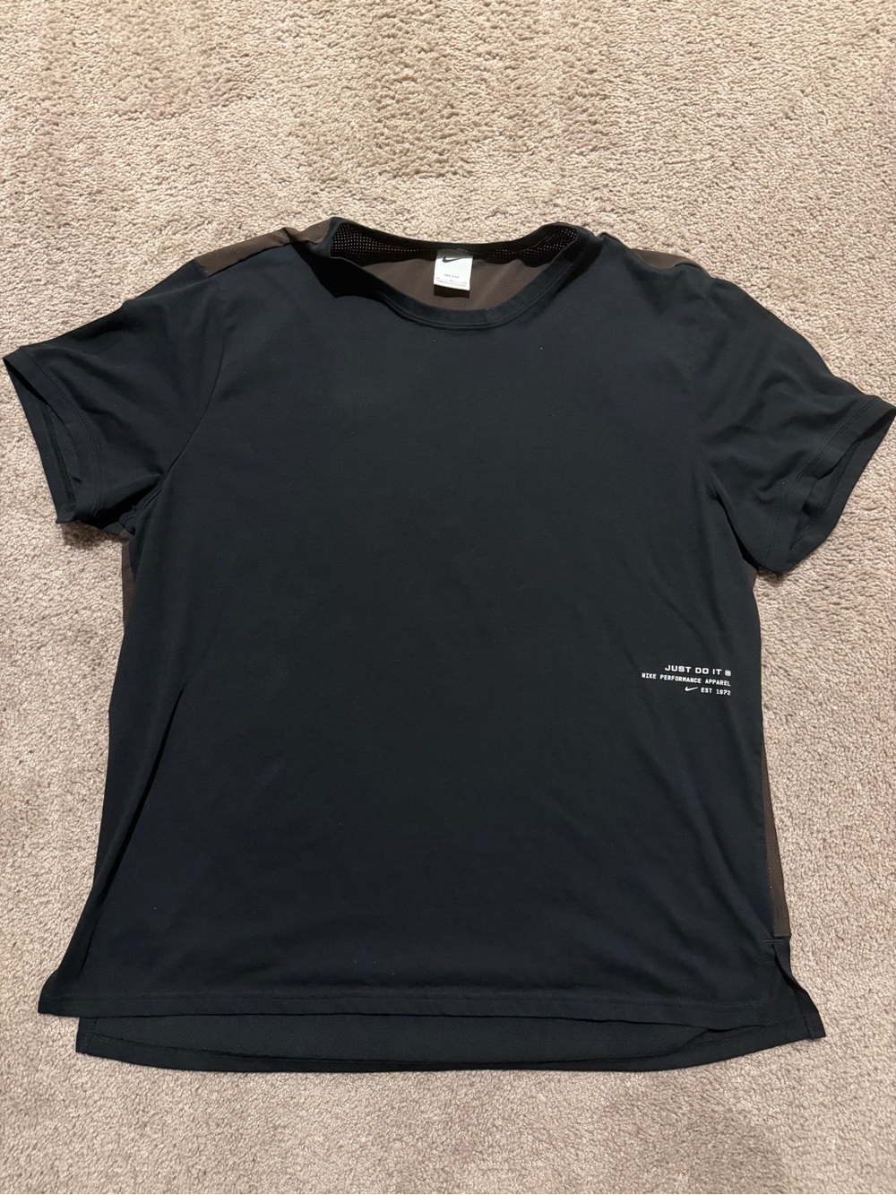 Nike Black Short Sleeve Athletic Crew Tee